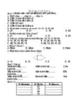 Bài toán ôn tập cơ bản kiểm tra môn Toán lớp 1